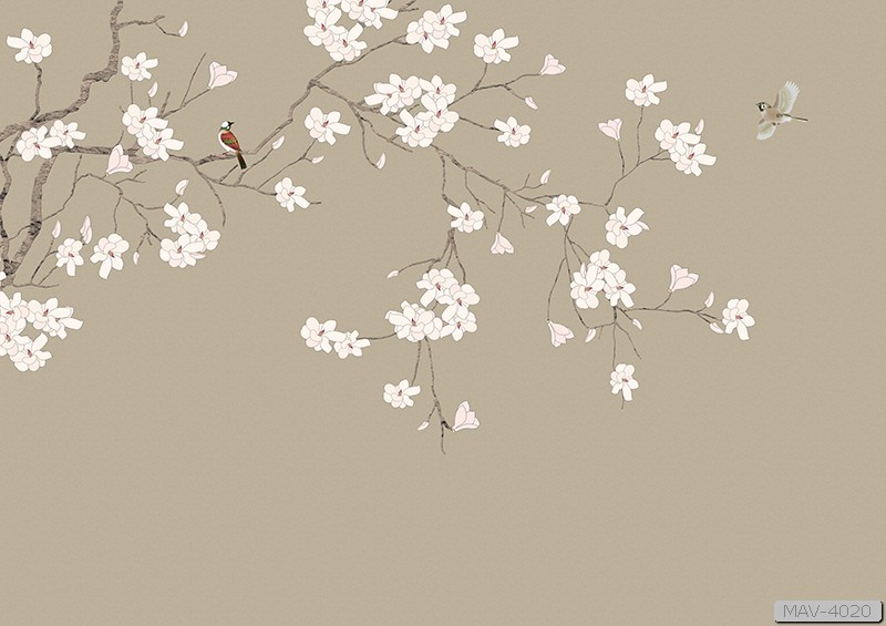 Cành  hoa mộc lan và chim MAV-4020